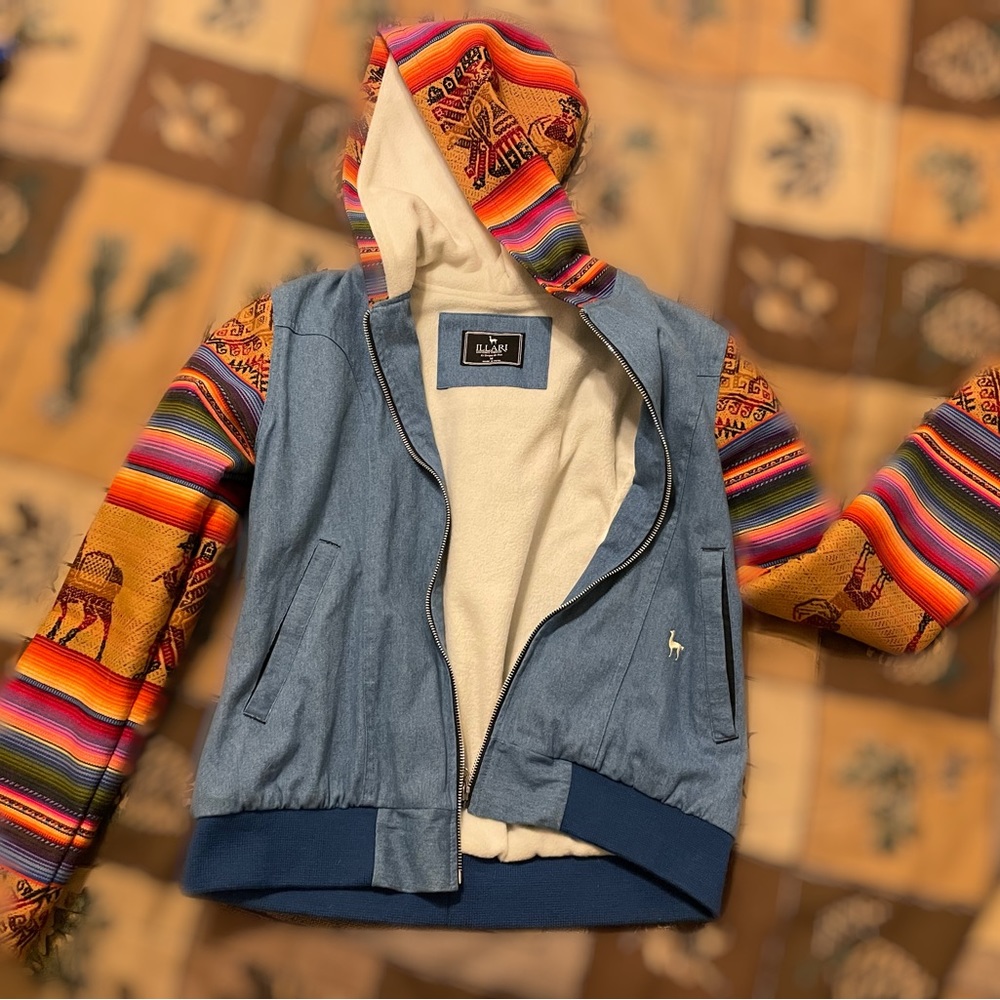 Illari Jean Jacket with Peruvian Textile